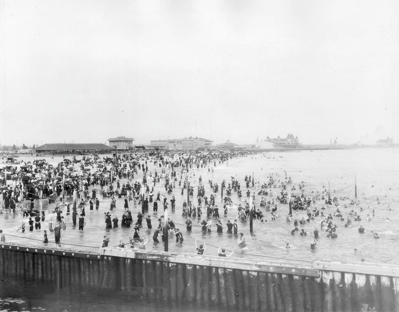 Coney Island Beachgoers, 1900