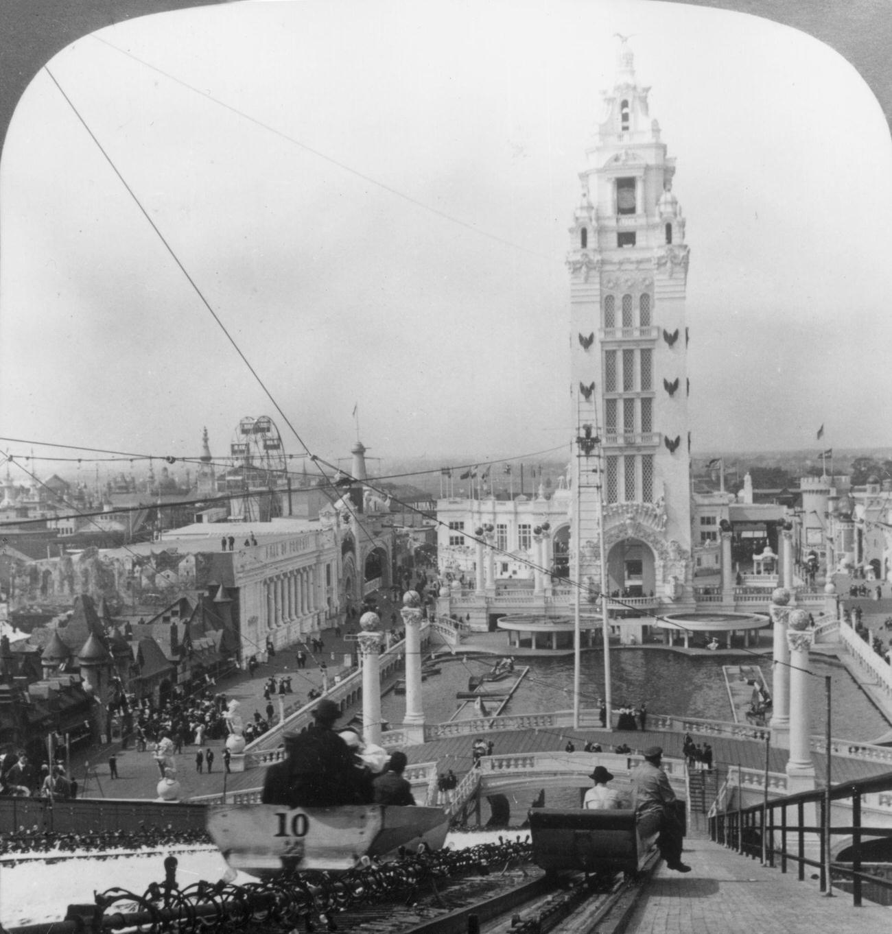 Dreamland Amusement Park View From Shoot The Chutes, 1904