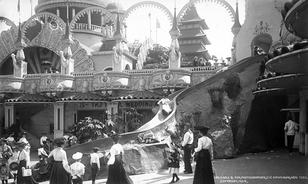 Slide In Luna Park, 1904
