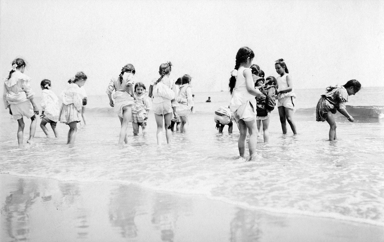 Children Playing On The Beach, 1904