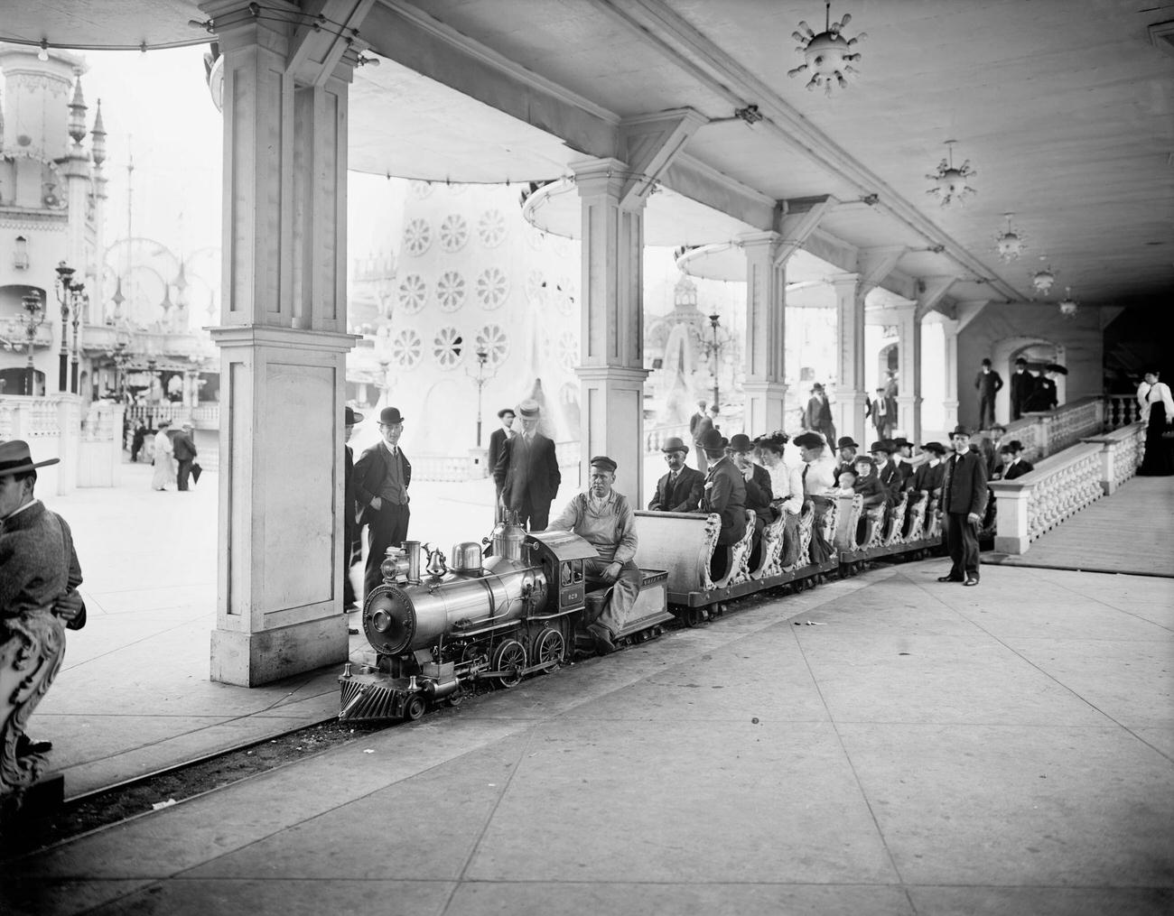 Miniature Railway Ride At Luna Park, 1905