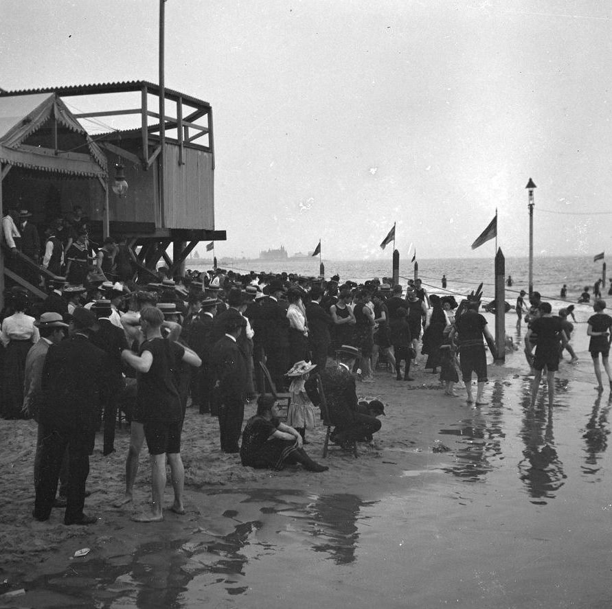 Beachgoers At Coney Island, 1910S