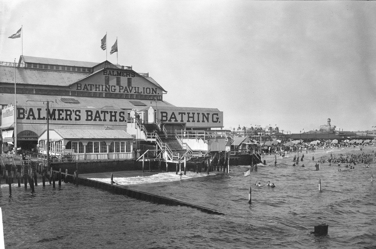 Balmer'S Beach &Amp;Amp; Bathing Pavilion, Coney Island, Brooklyn, 1911.