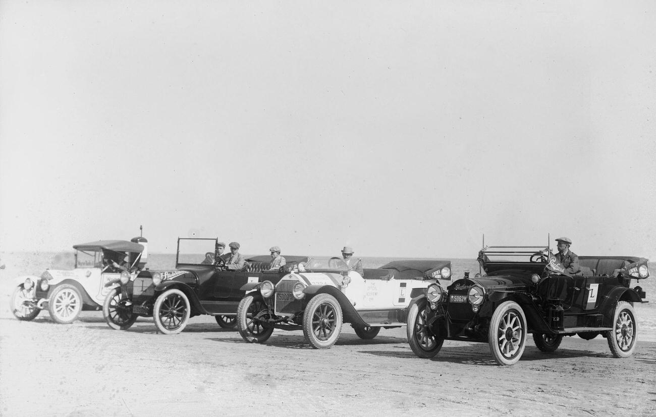 Start Of Automobile Trip To San Francisco From Coney Island Brooklyn, May 15, 1915.