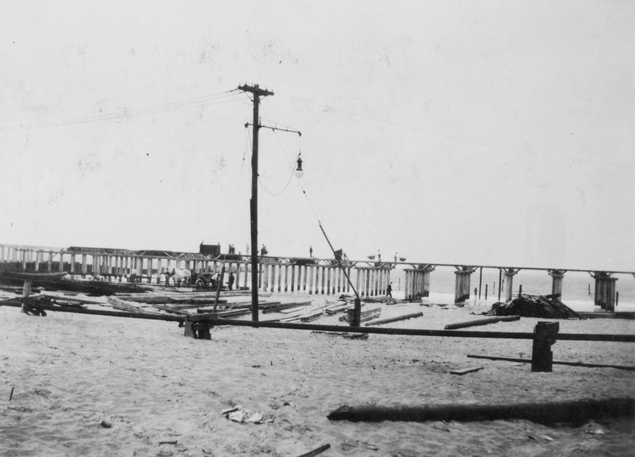 Boardwalk Opposite Sea Side Park, 1922