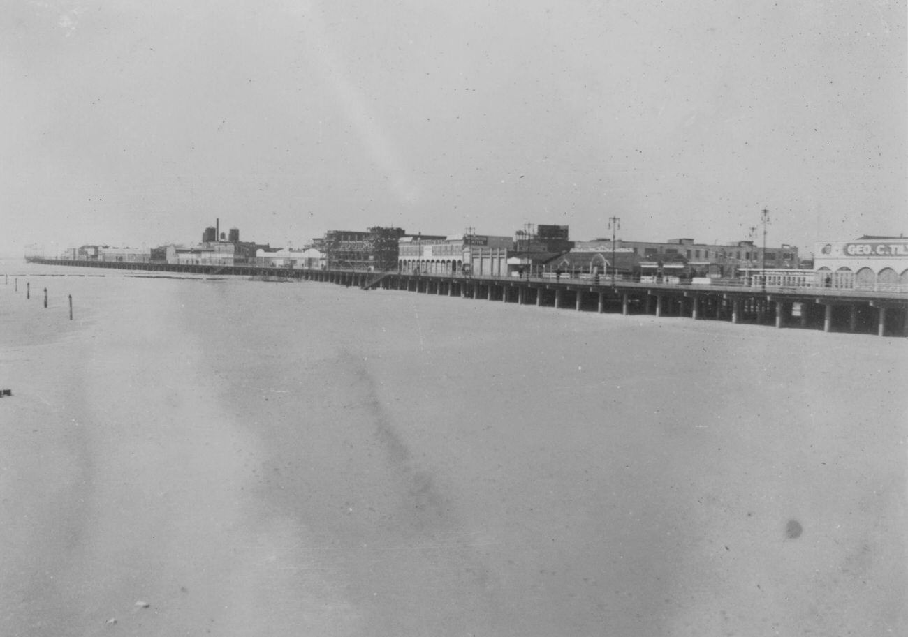 Boardwalk View From The Pier At W. 18 Street, 1924.