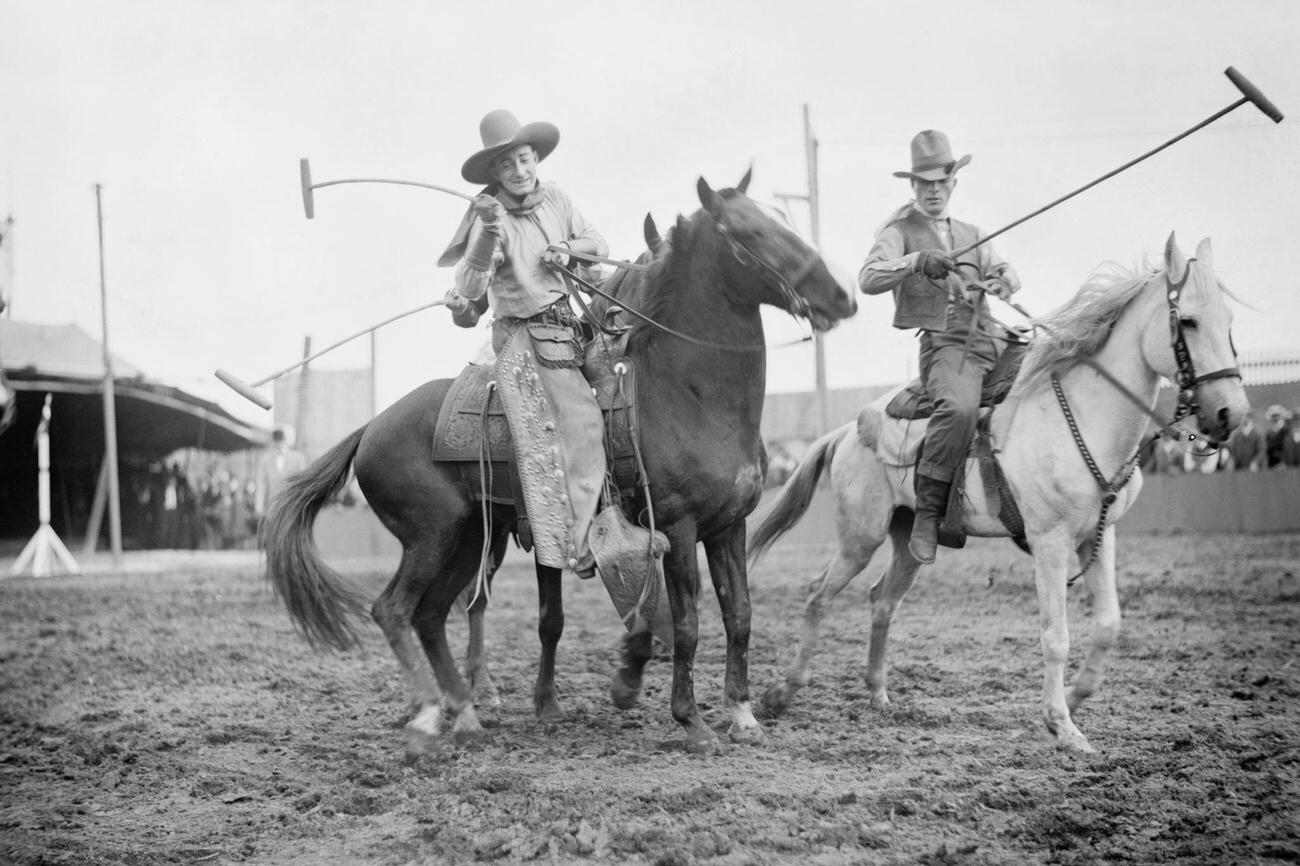 Cowboys Play Wild West Polo At Coney Island, 20Th Century