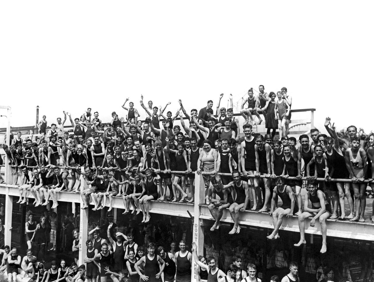 Bathing Beauties On Coney Island Boardwalk, 1922