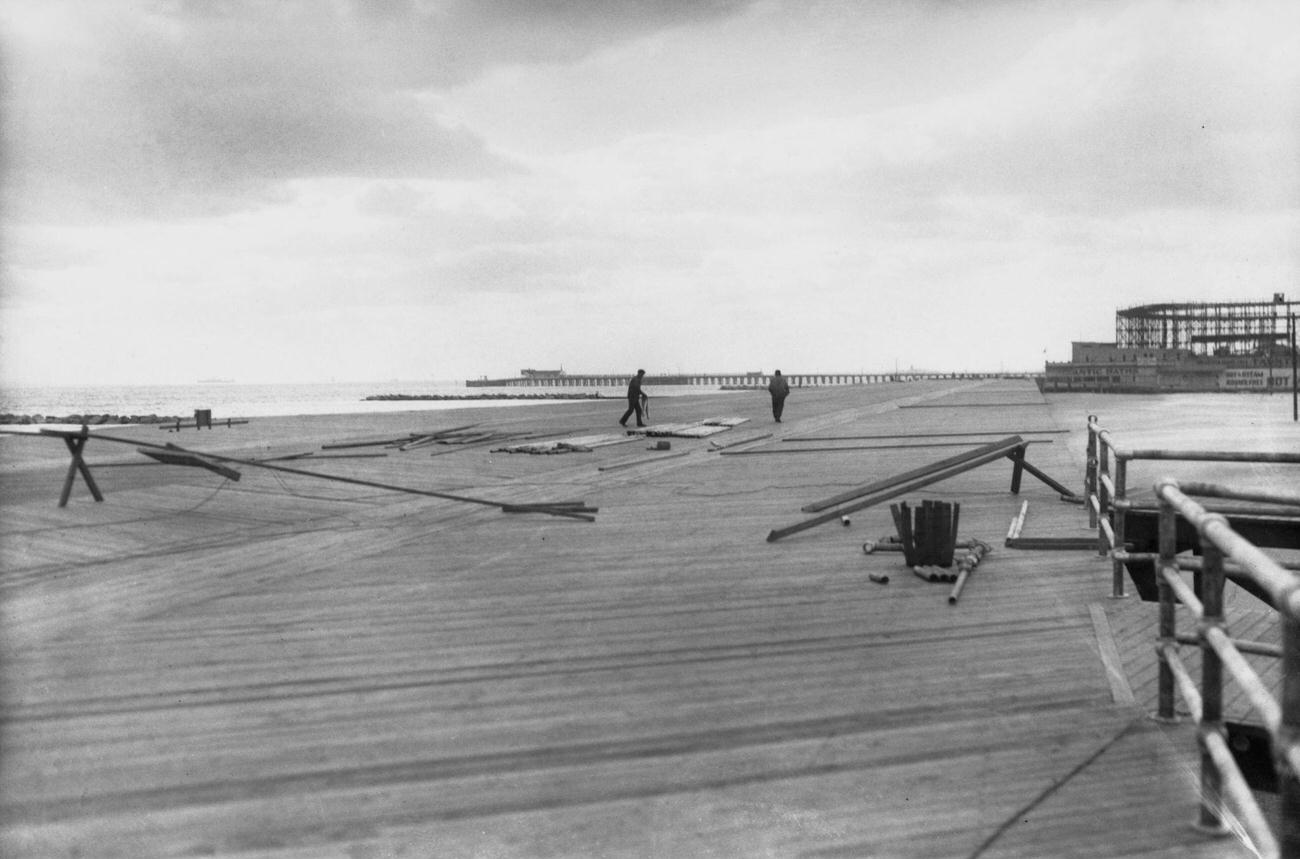 Coney Island Boardwalk Under Construction, 1922