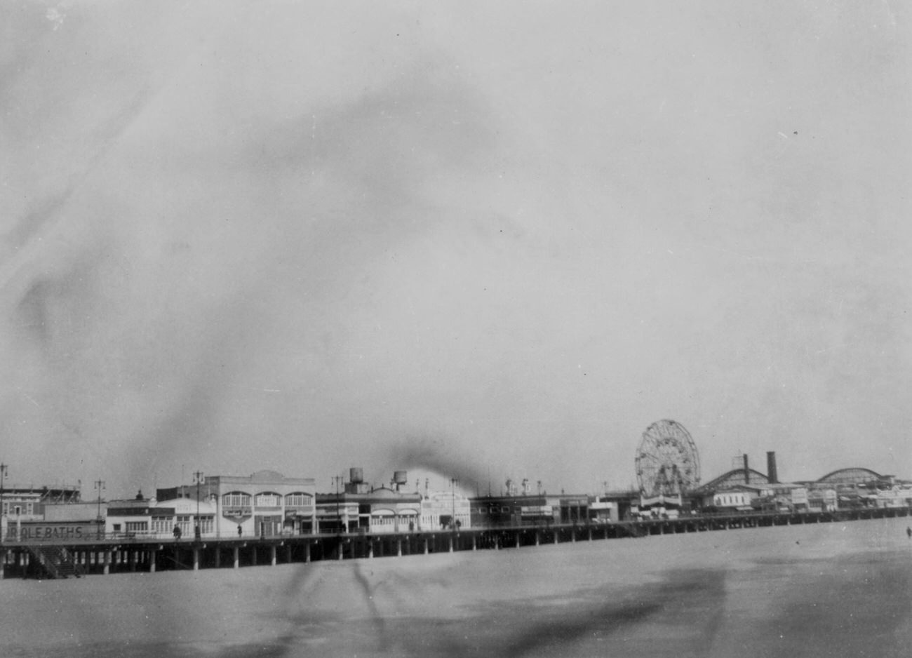 Boardwalk View East From W. 18 Street In Coney Island, 1923