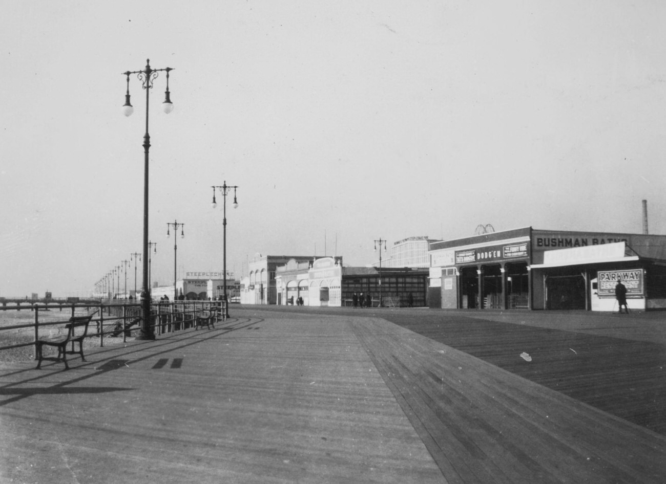 Coney Island Boardwalk Looking West, 1923