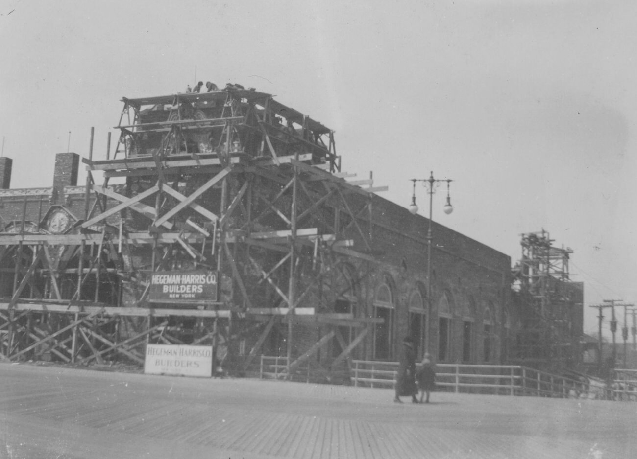 Child'S Building Under Construction On Boardwalk At W. 21 Street, 1924