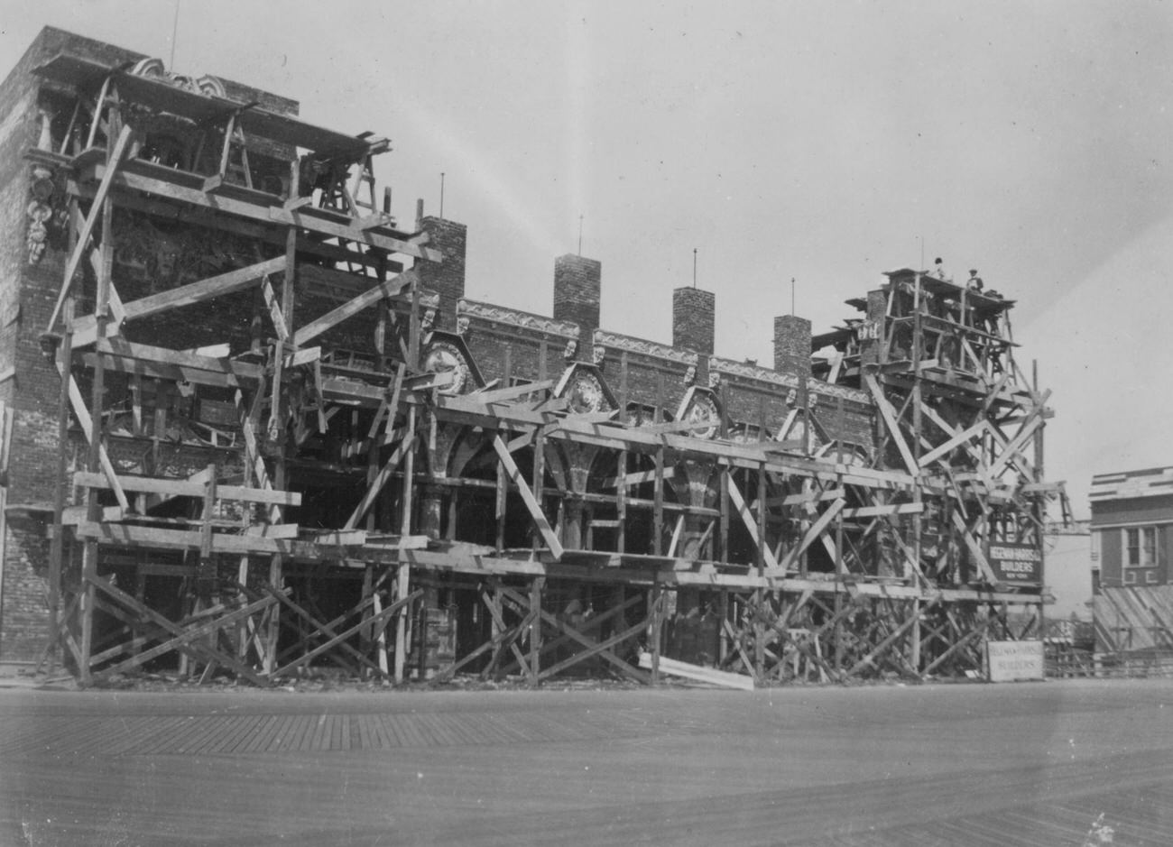 Child'S Building Under Construction On Boardwalk At W. 21 Street, 1924.