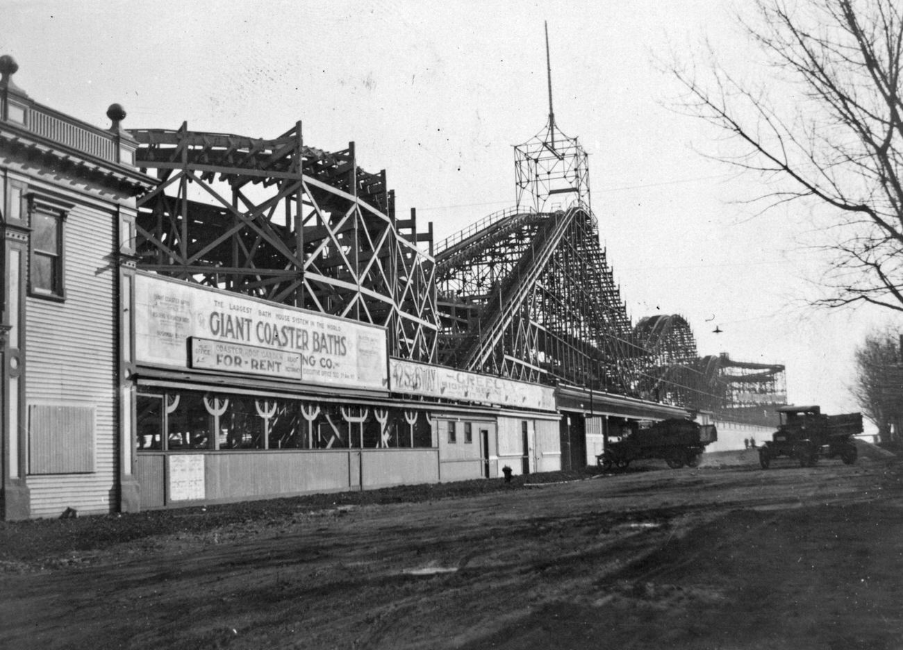 Giant Coaster Between Surf Avenue And The Boardwalk, W. 8 Street, 1924.