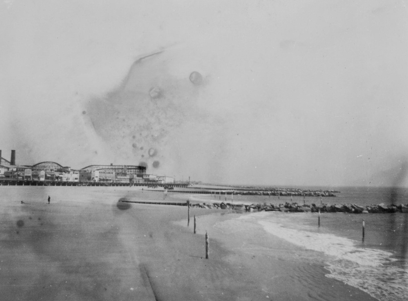 View Of Boardwalk From The Pier At W. 18 Street, 1924.