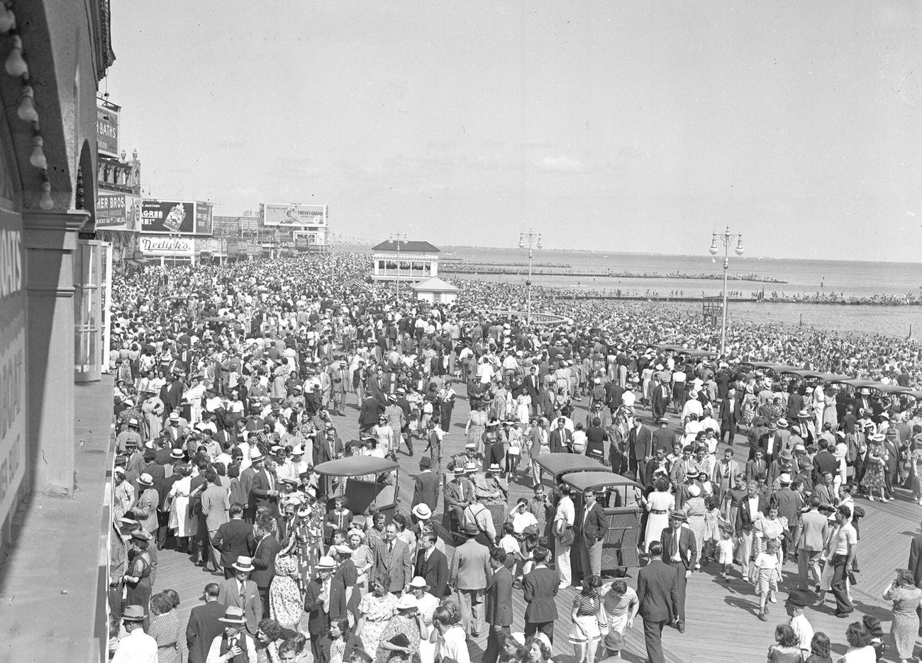 Crowd Of Over A Million Enjoys Coney Island