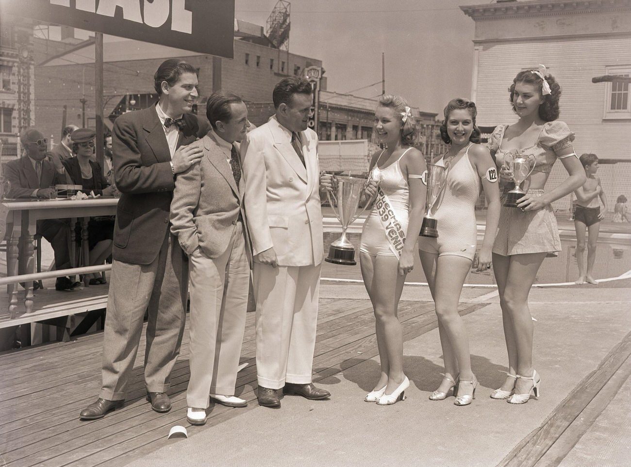Milton Berle Presents Cup At Modern Venus Contest, Coney Island, 1939
