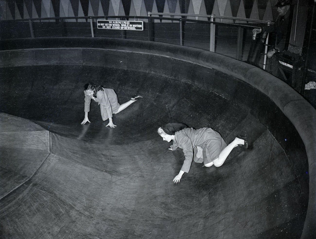 Women On Steeplechase Ride At Coney Island