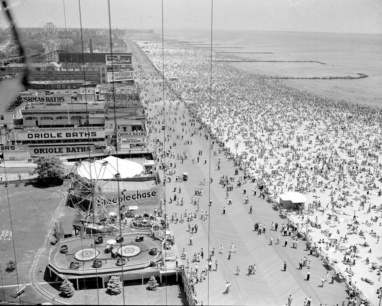 Beach View From Parachute Jump, 1946