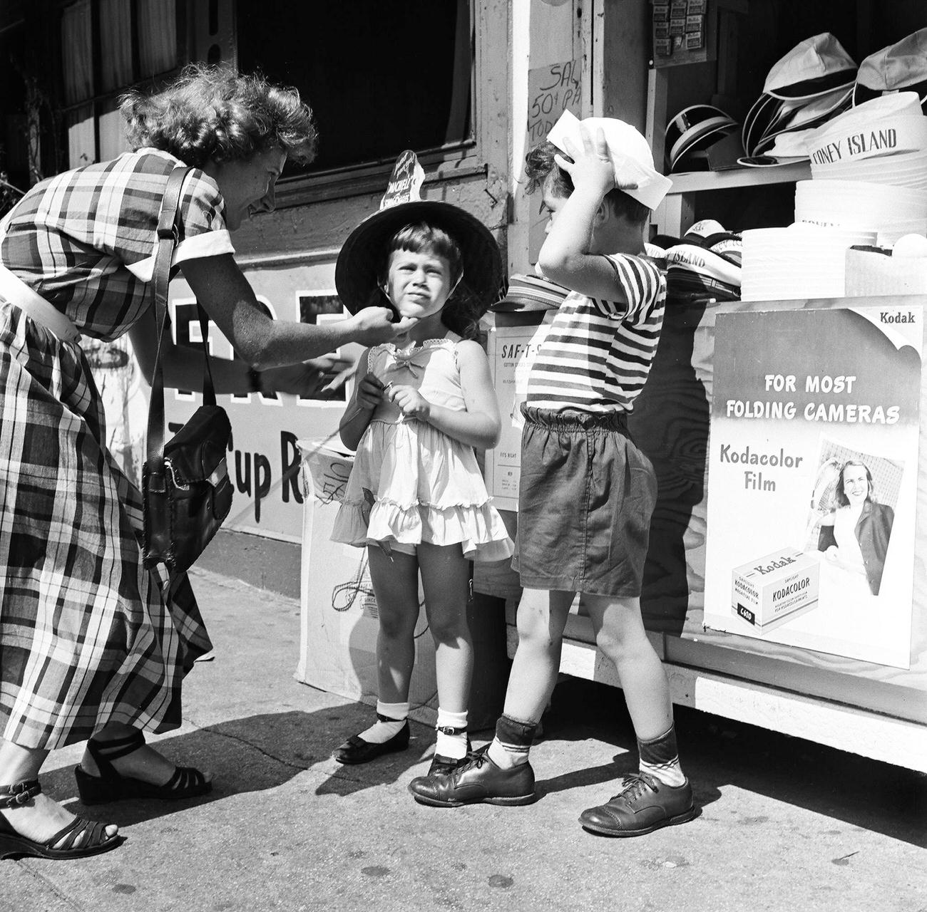 Kids Play At Coney Island, 1948