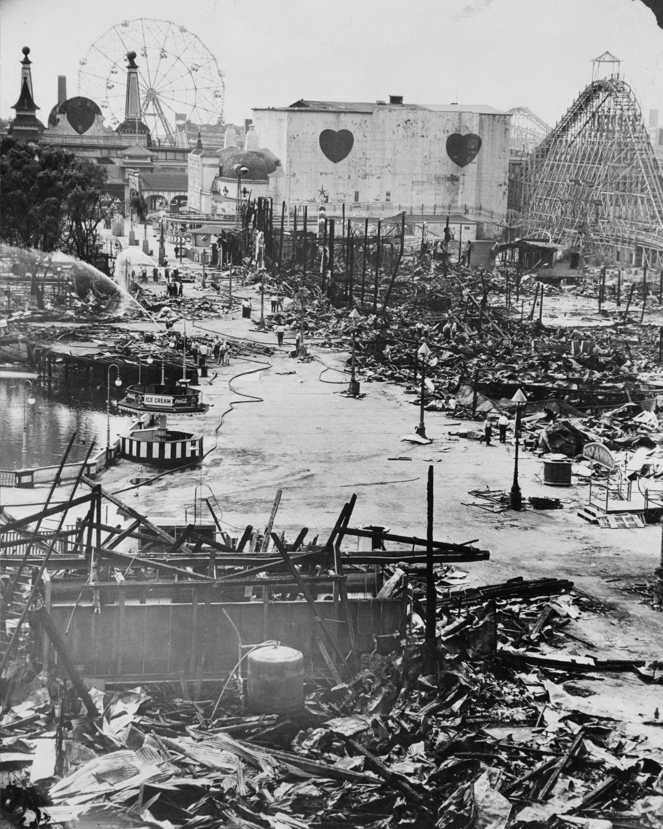 Aftermath Of Luna Park Fairground Fire, 1944