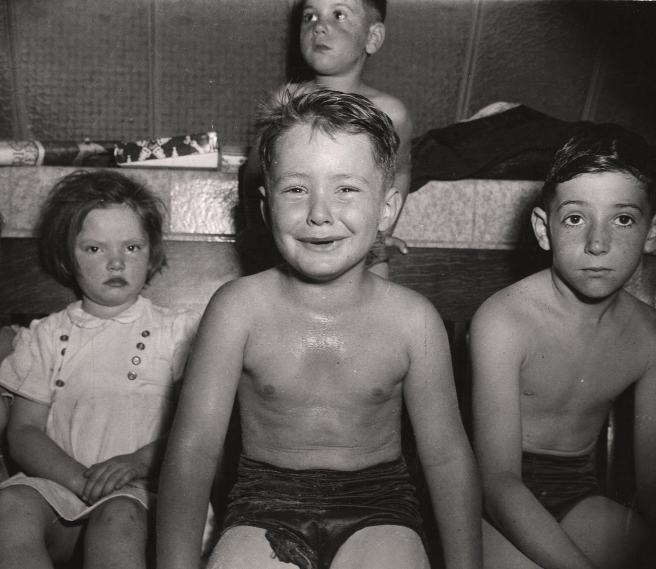 Children Waiting At Lost Children Shelter, 1944