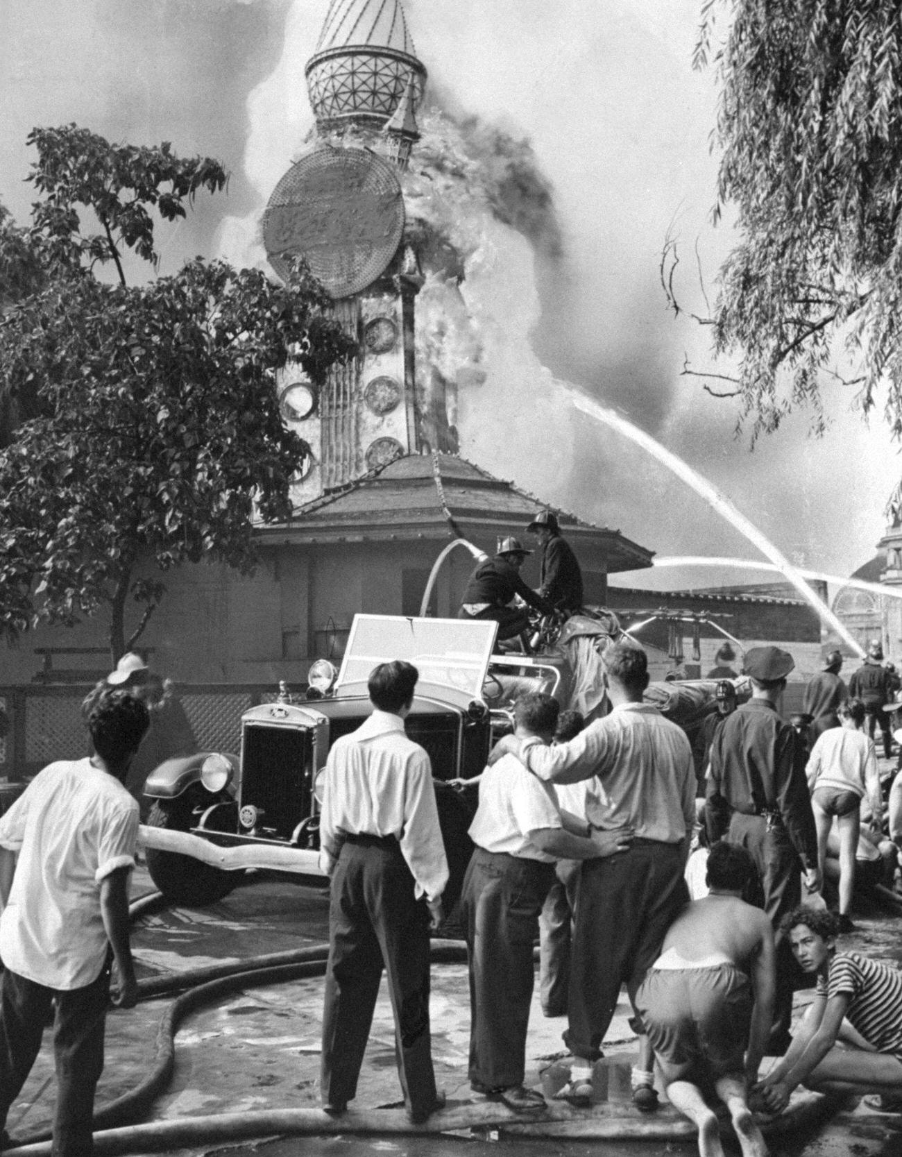 View Of Fire At Luna Park, August 13