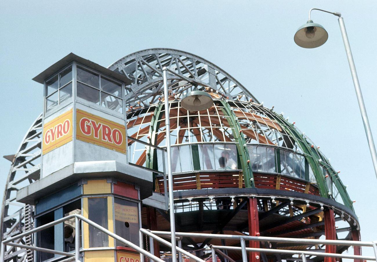 Gyro Ride At Coney Island, 1948