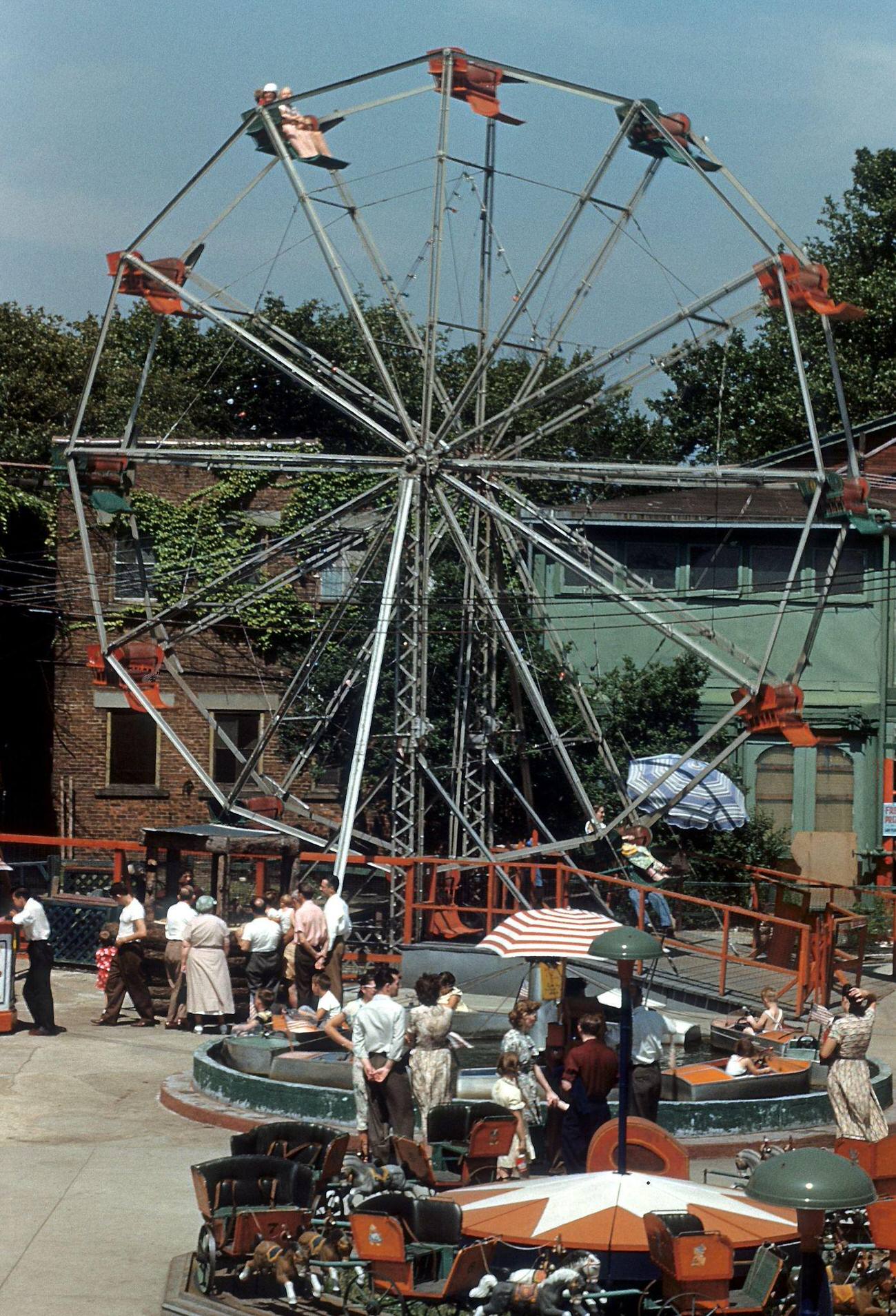 Coney Island And Unidentified Ferris Wheel, 1948
