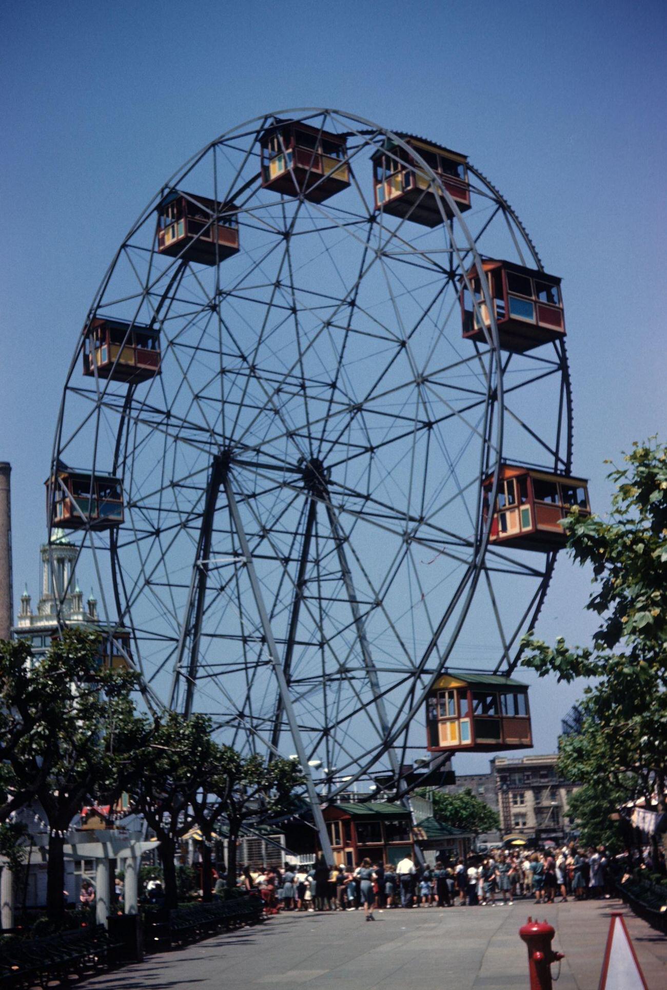 Ferris Wheel Ride In Steeplechase Park, 1948
