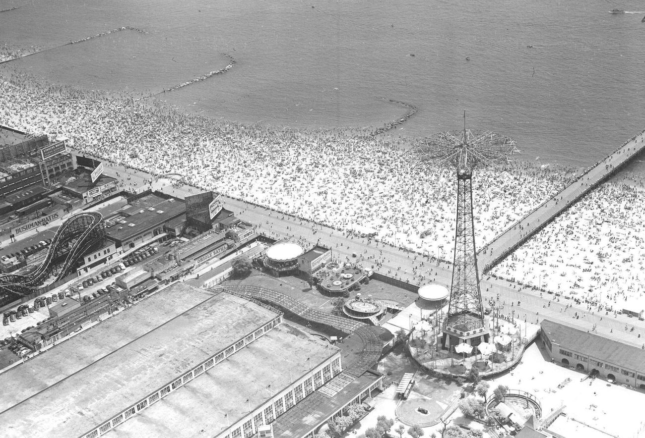 Aerial View Of Coney Island, July 1953