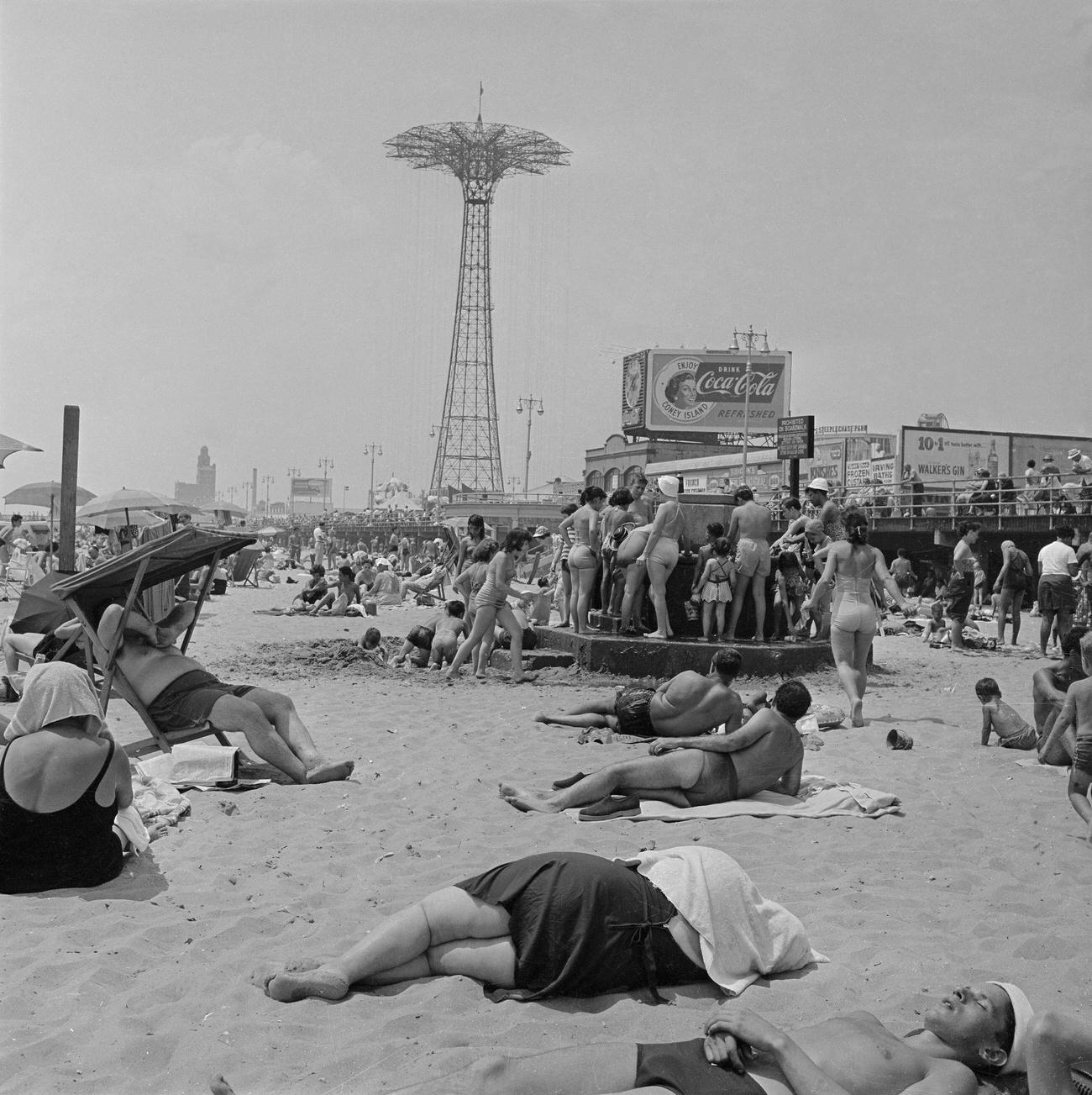 More Sunbathers On Coney Island Beach