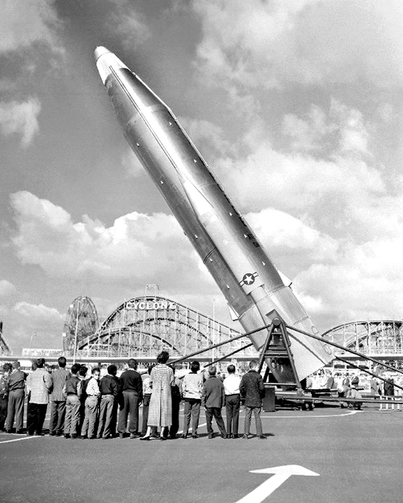P.s. 80 Children Visit Atlas Missile At W. Eighth St. And Surf Ave., 1960S