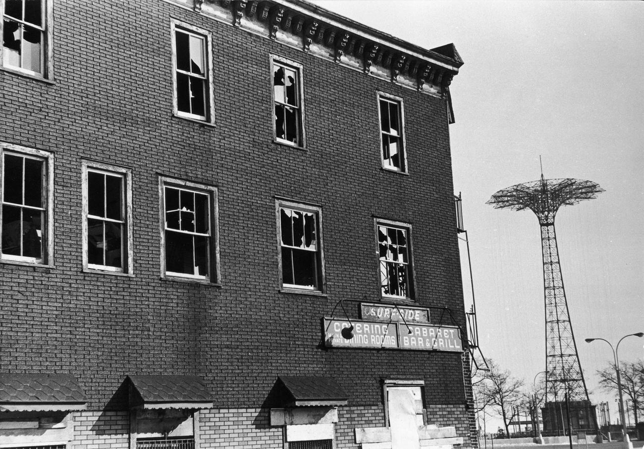 Dilapidated Building And Parachute Jump, 1968