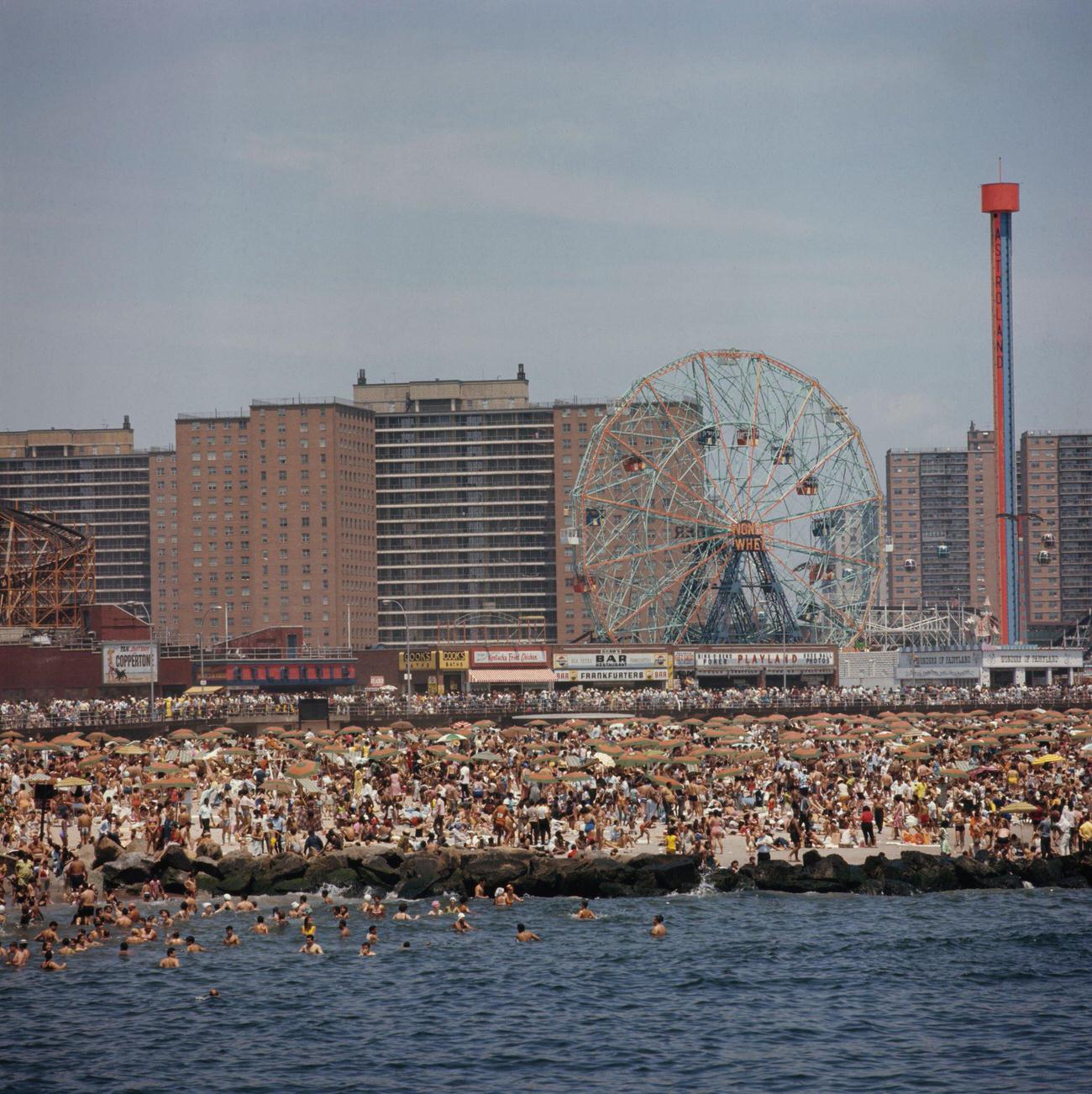The Wonder Wheel In Astroland, Coney Island, 1969
