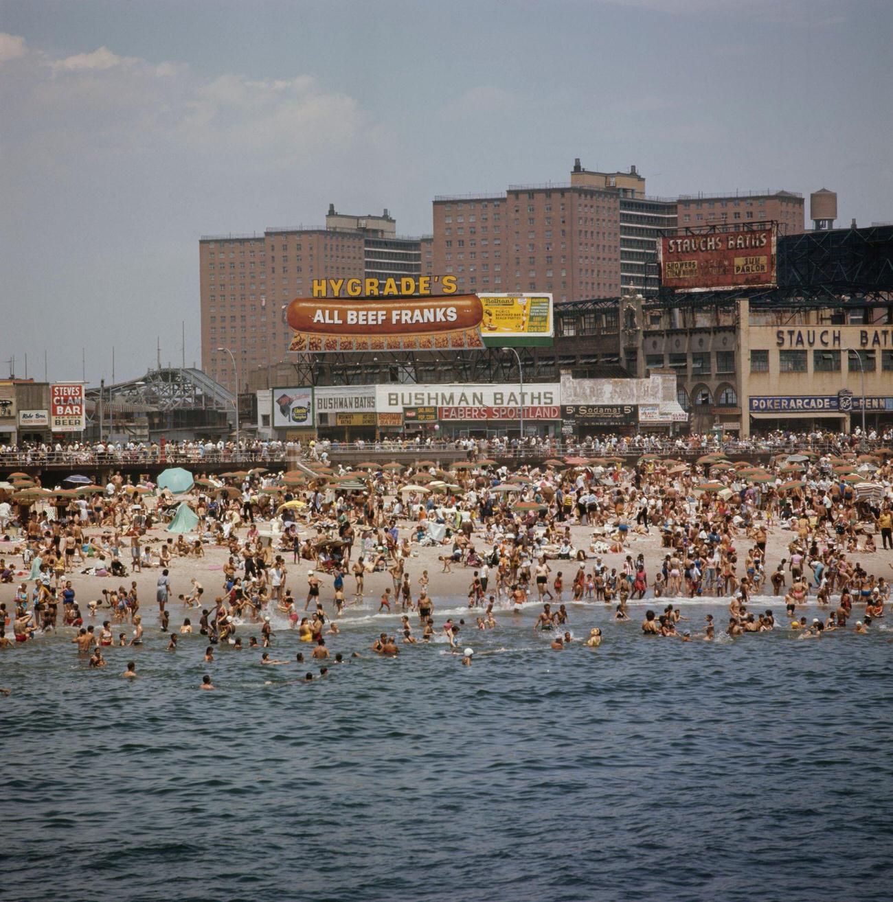 Bushman Baths And Beach At Coney Island, 1969