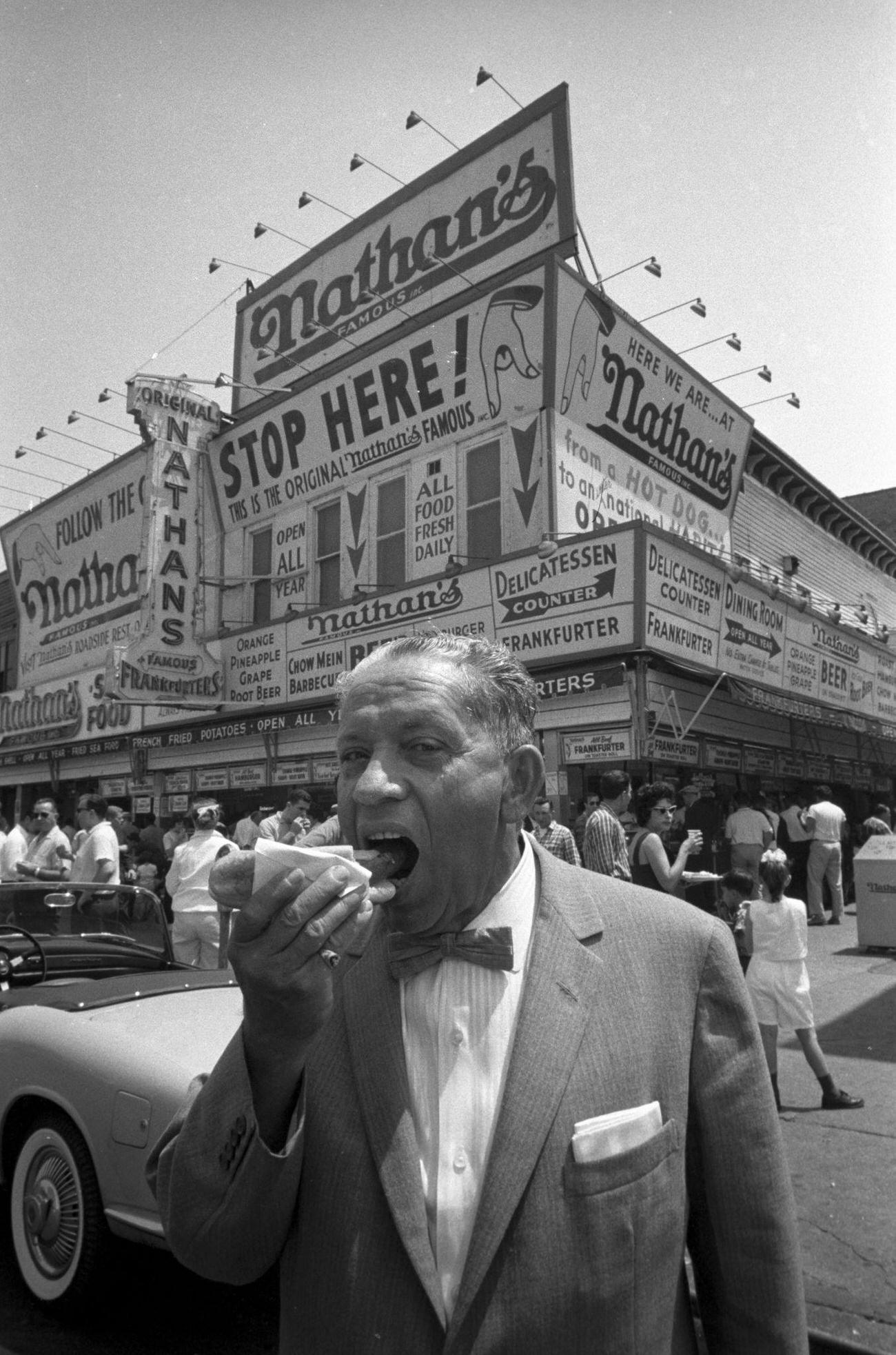 Nathan Handwerker, Founder Of Famous Coney Island Hot Dog Stand, 1960