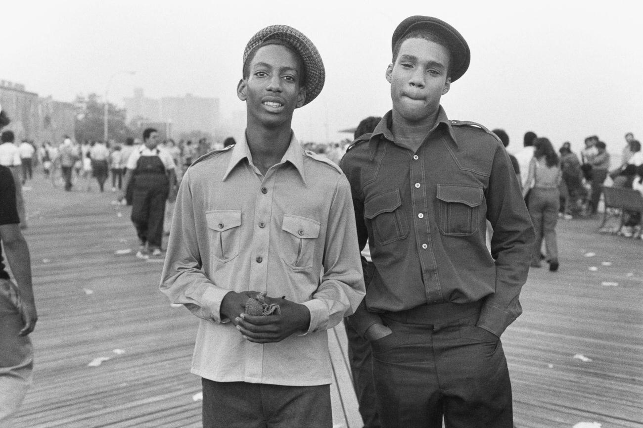 Young Men On Coney Island Promenade, Circa 1975