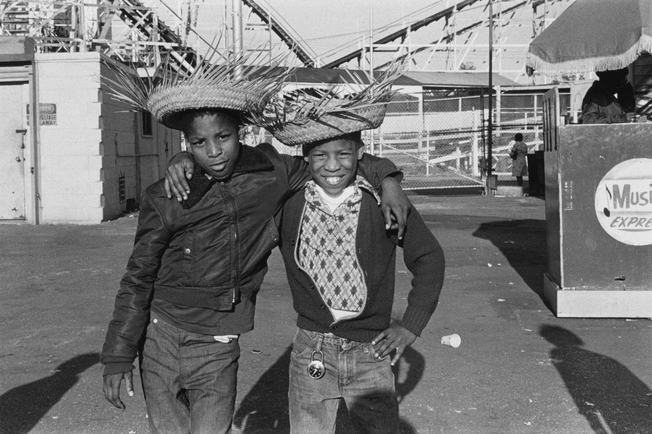 Boys In Beachcomber Hats At Coney Island, Circa 1975