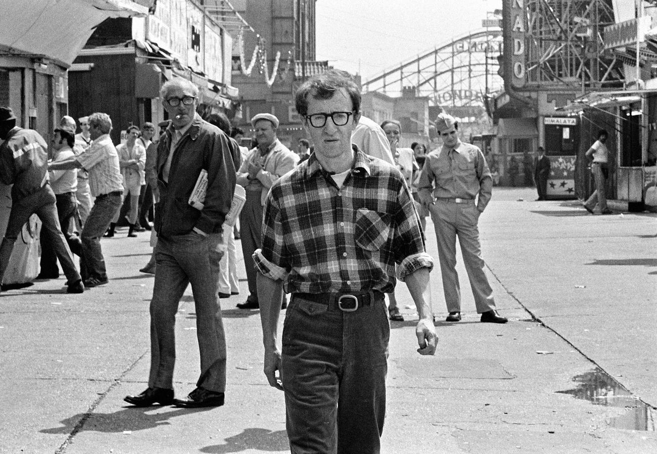 Woody Allen In A Scene From 'Annie Hall' At Coney Island, 1977