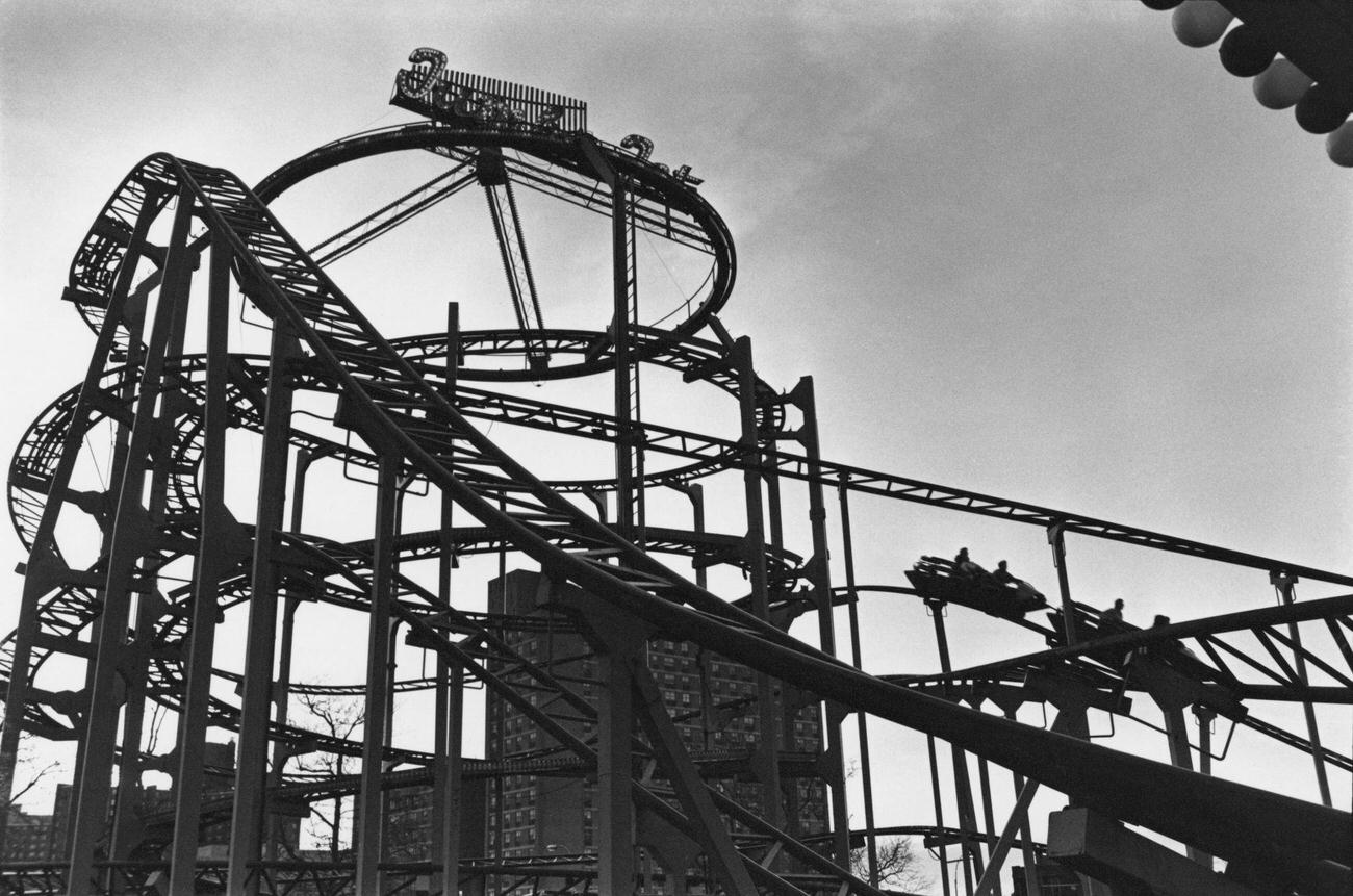 Roller Coaster At Coney Island, 1980