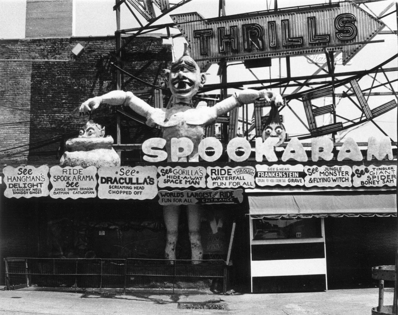 Exterior Of Spookarama Ride, Coney Island, 1985