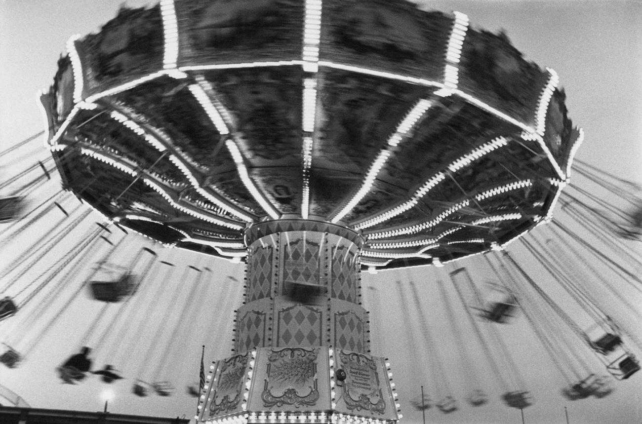 Amusement Park Ride In Coney Island, 1980