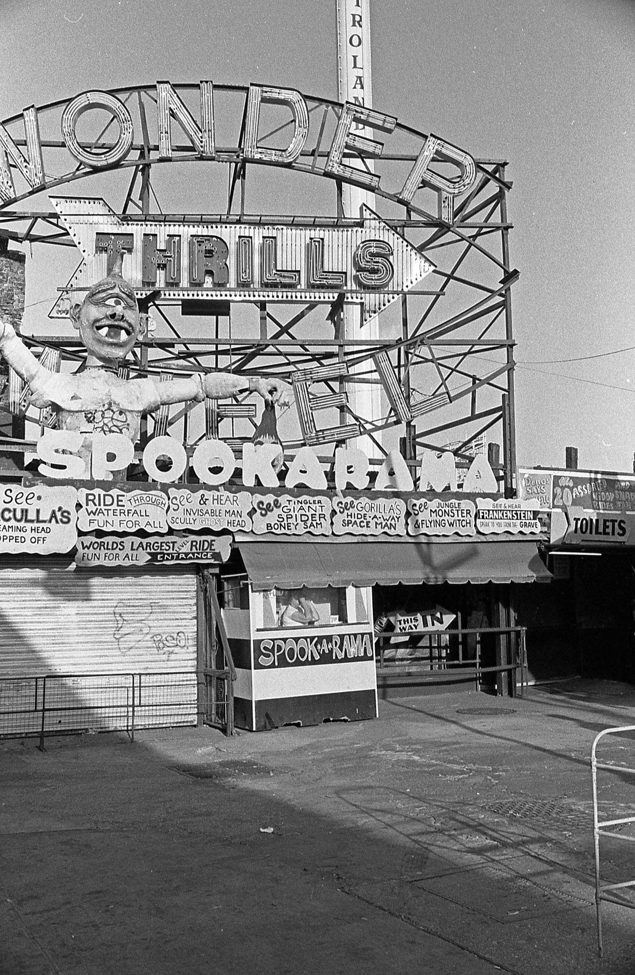 Wonder Thrills Spook-A-Rama Ride At Astroland, Coney Island, 1985