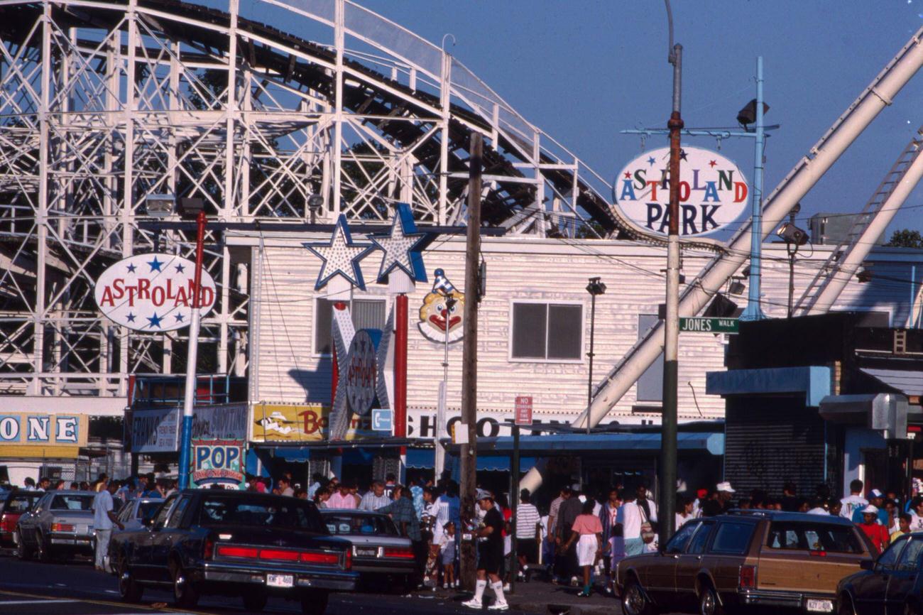 Amusement Park View, Coney Island, July 1989