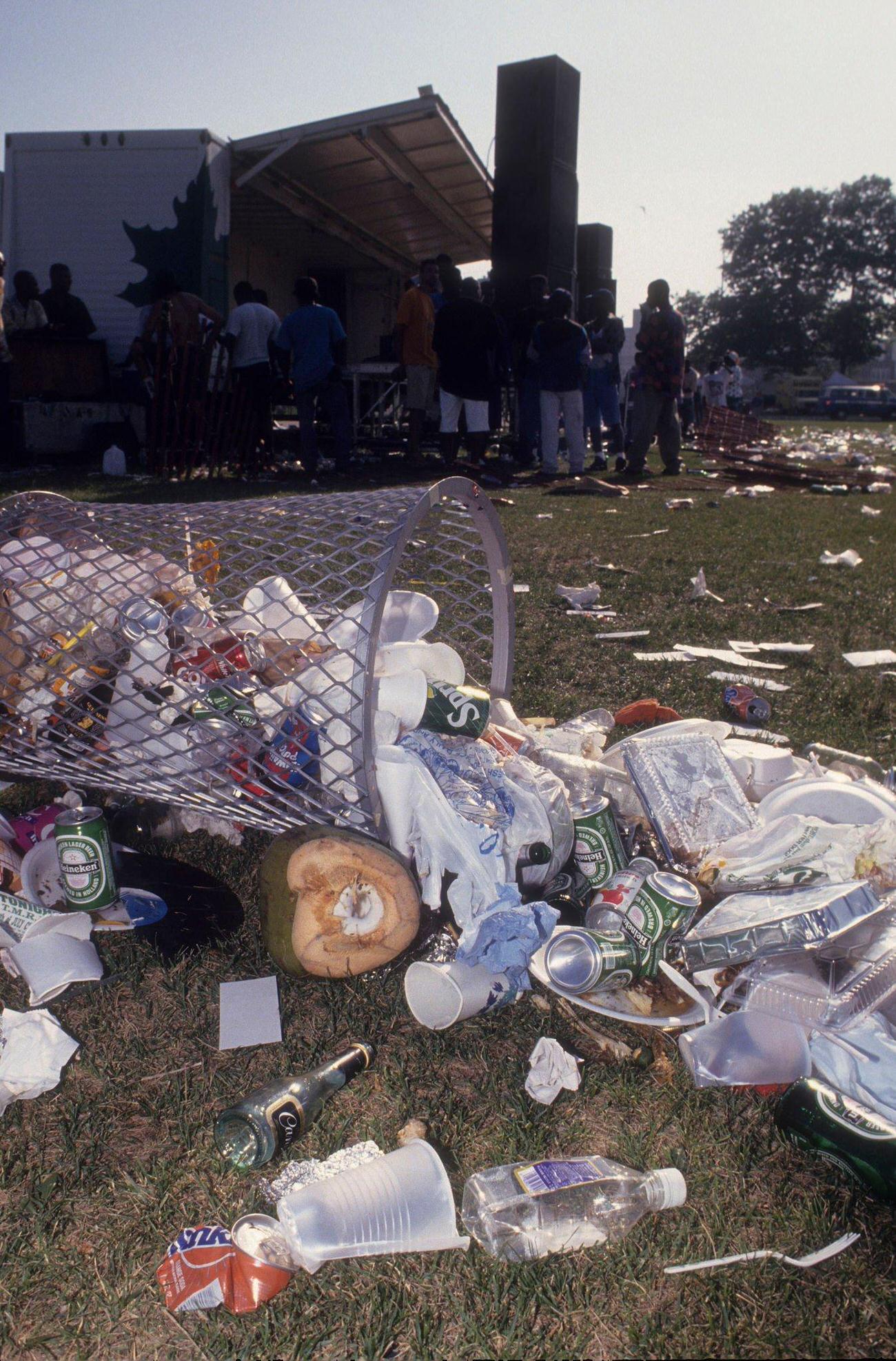 Debris In Steeplechase Park After Riot, July 4, 1993