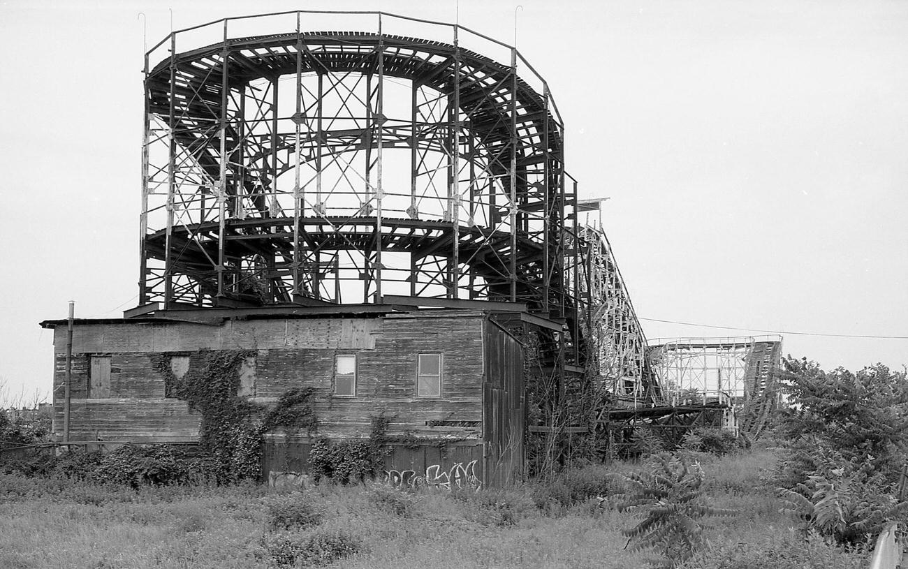 Rear View Of The Cyclone Roller Coaster, June 24, 1995