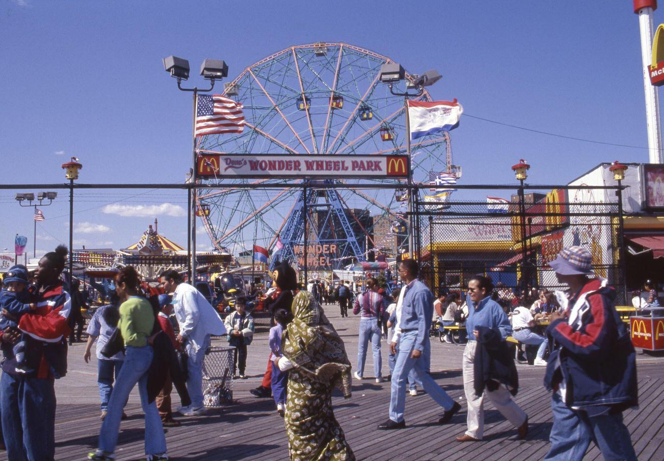 Wonder Wheel Park In Luna Park, Coney Island, 1997