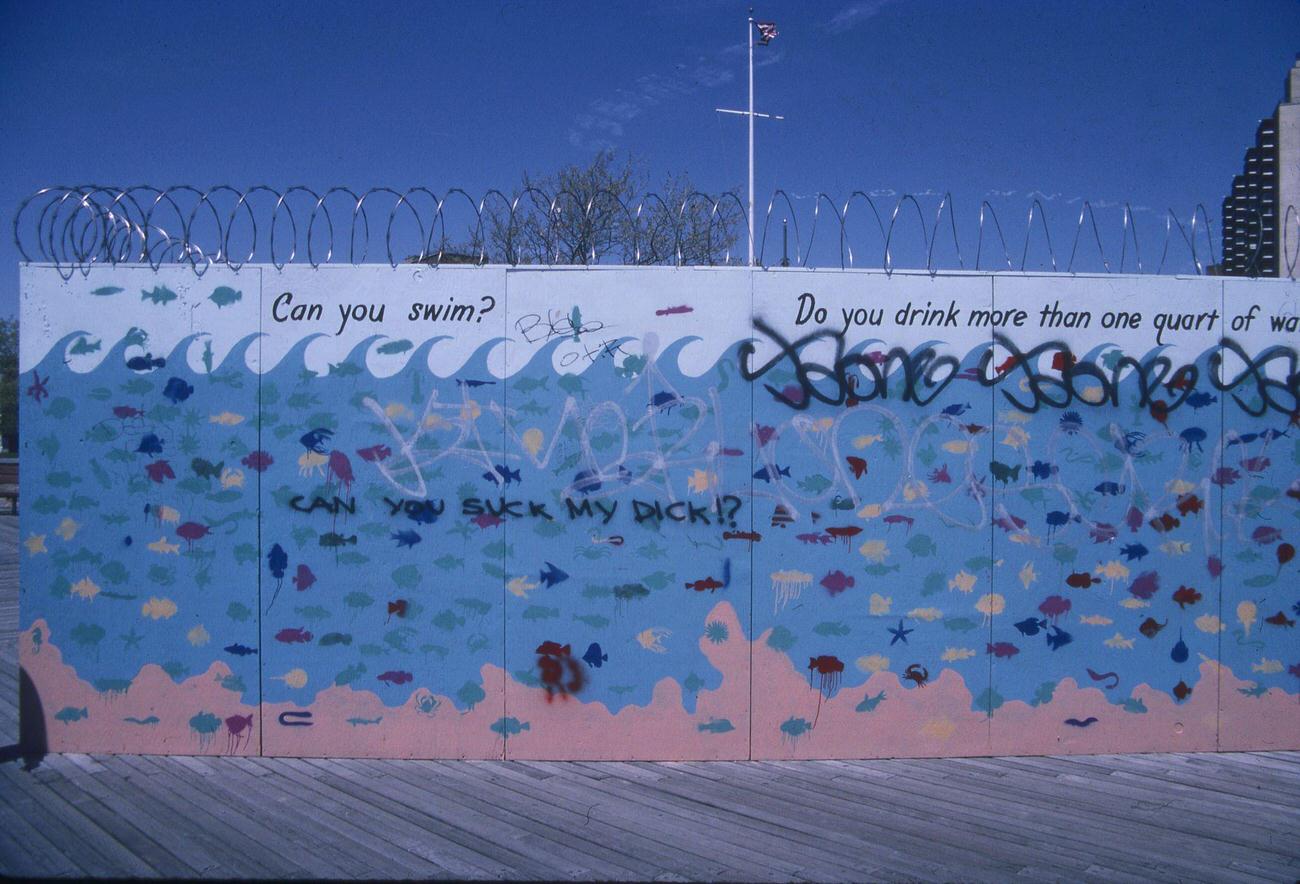 Graffiti On The Coney Island Boardwalk, October 1991
