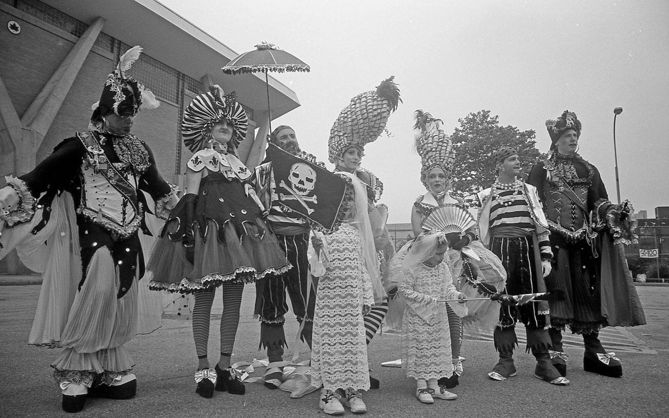 Paraders Including Child With Pirate Flag, 1995